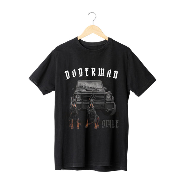 Doberman Style G Wagon Black T-Shirt